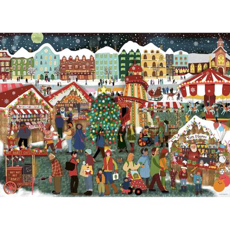The Christmas Market 1000pc Jigsaw Puzzle Extra Image 1